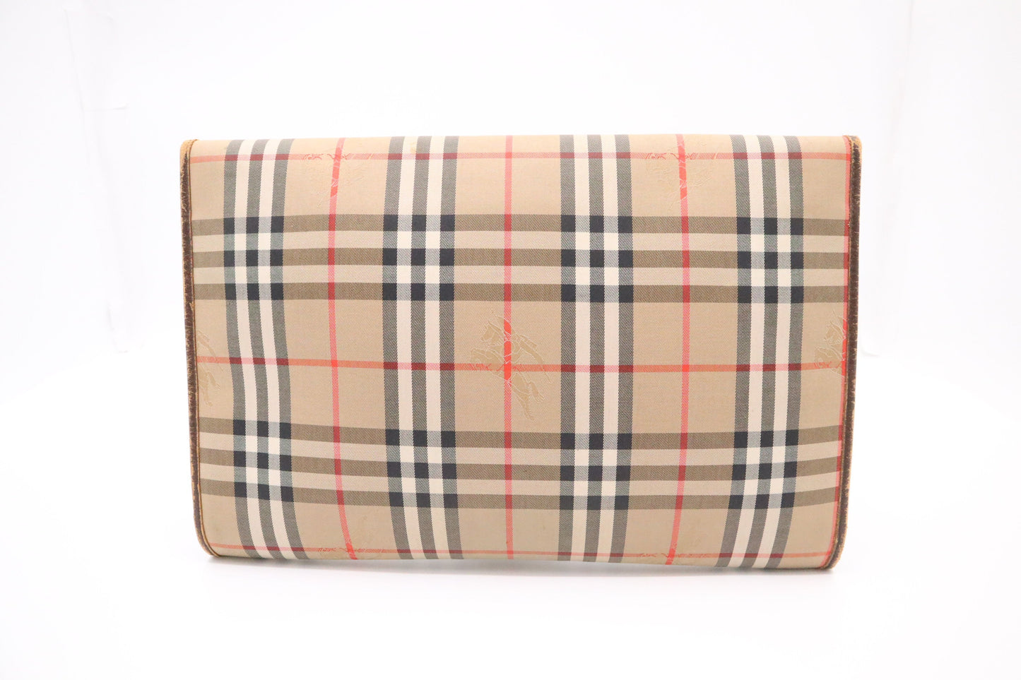 Burberry Clutch In Ho Check Canvas Clutch Bag