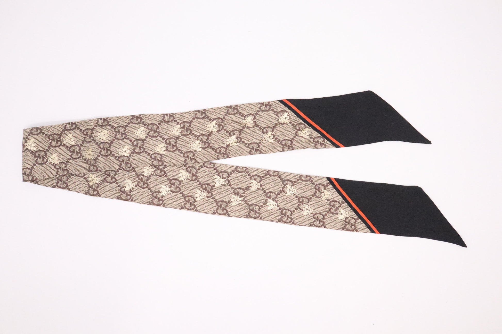 Gucci Bee Twilly GG Silk Scarf