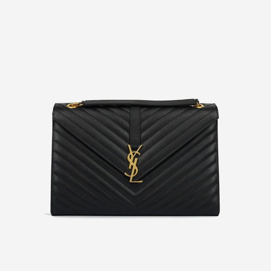 YSL Saint Laurent Envelope Bag Large Crossbody Bag Grained Ghw 1