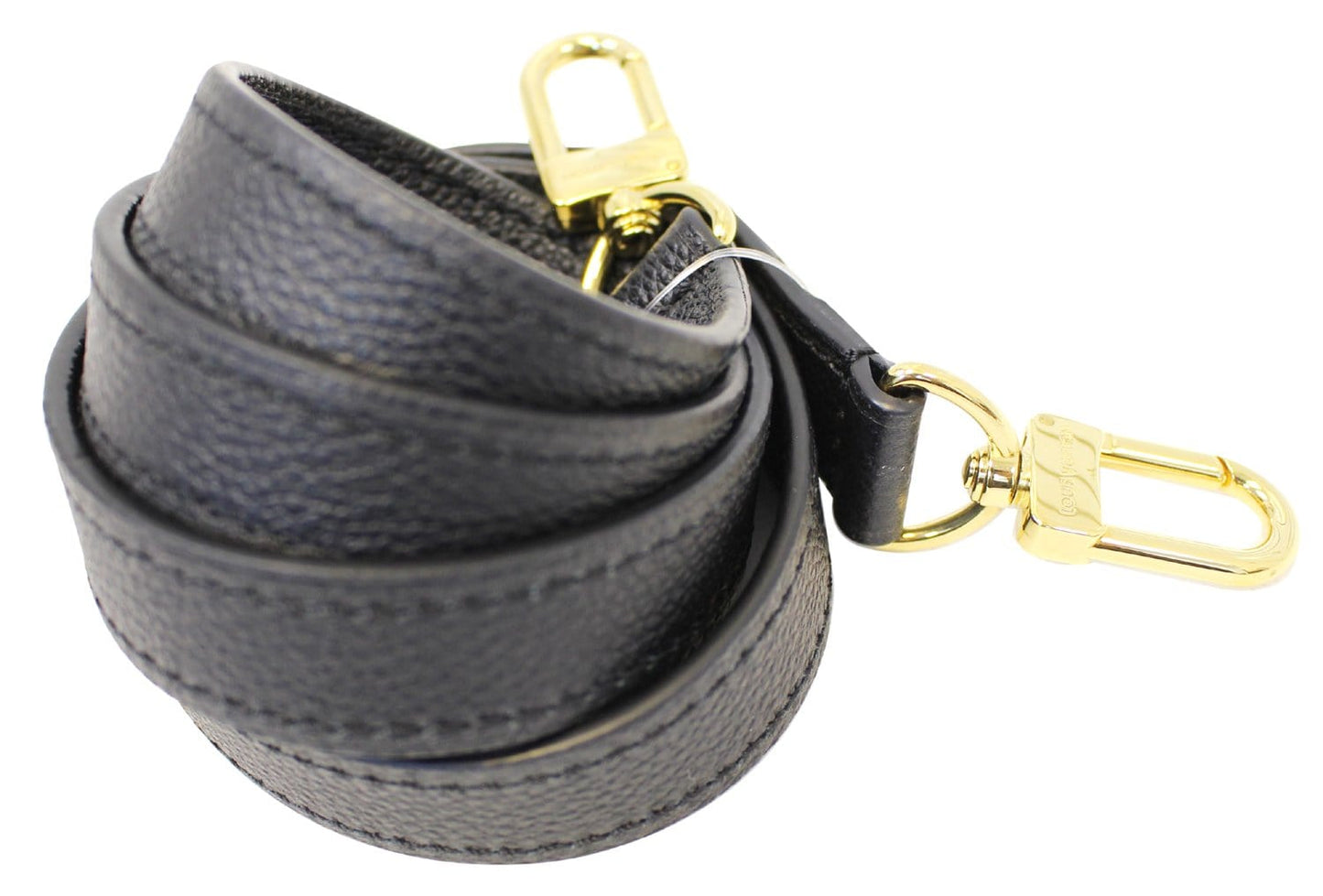Louis Shoulder Strap Leather Black Shoulder Bag