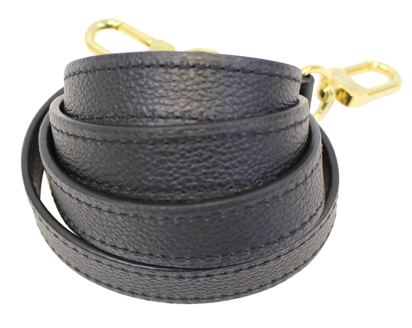 Louis Shoulder Strap Leather Black Shoulder Bag