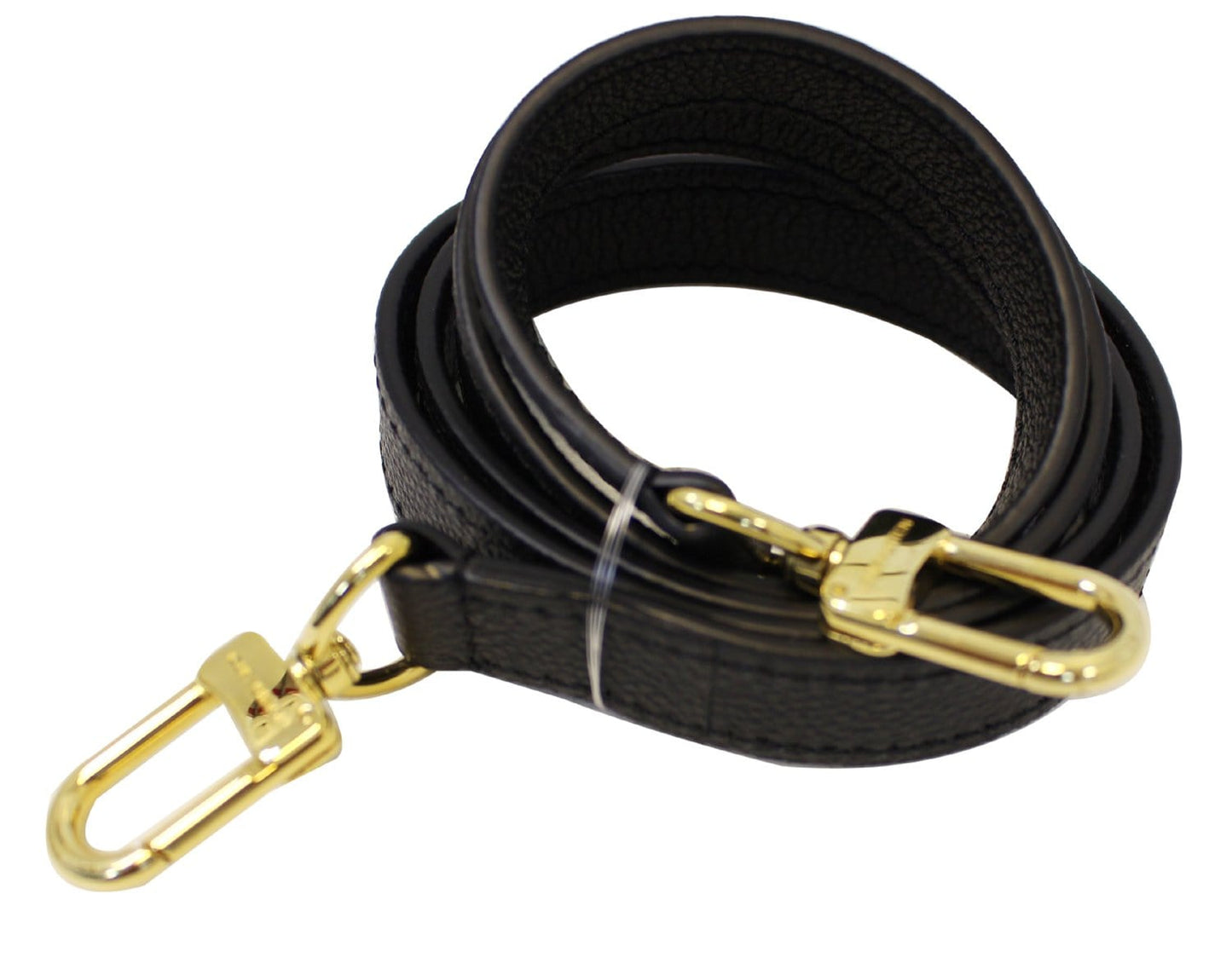 Louis Shoulder Strap Leather Black Shoulder Bag
