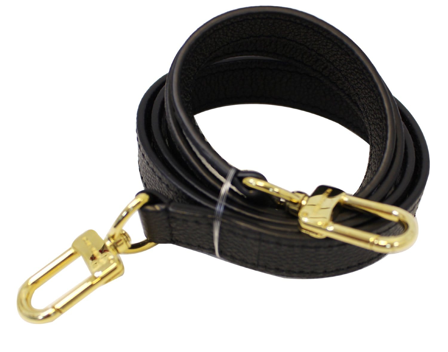 Louis Shoulder Strap Leather Black Shoulder Bag