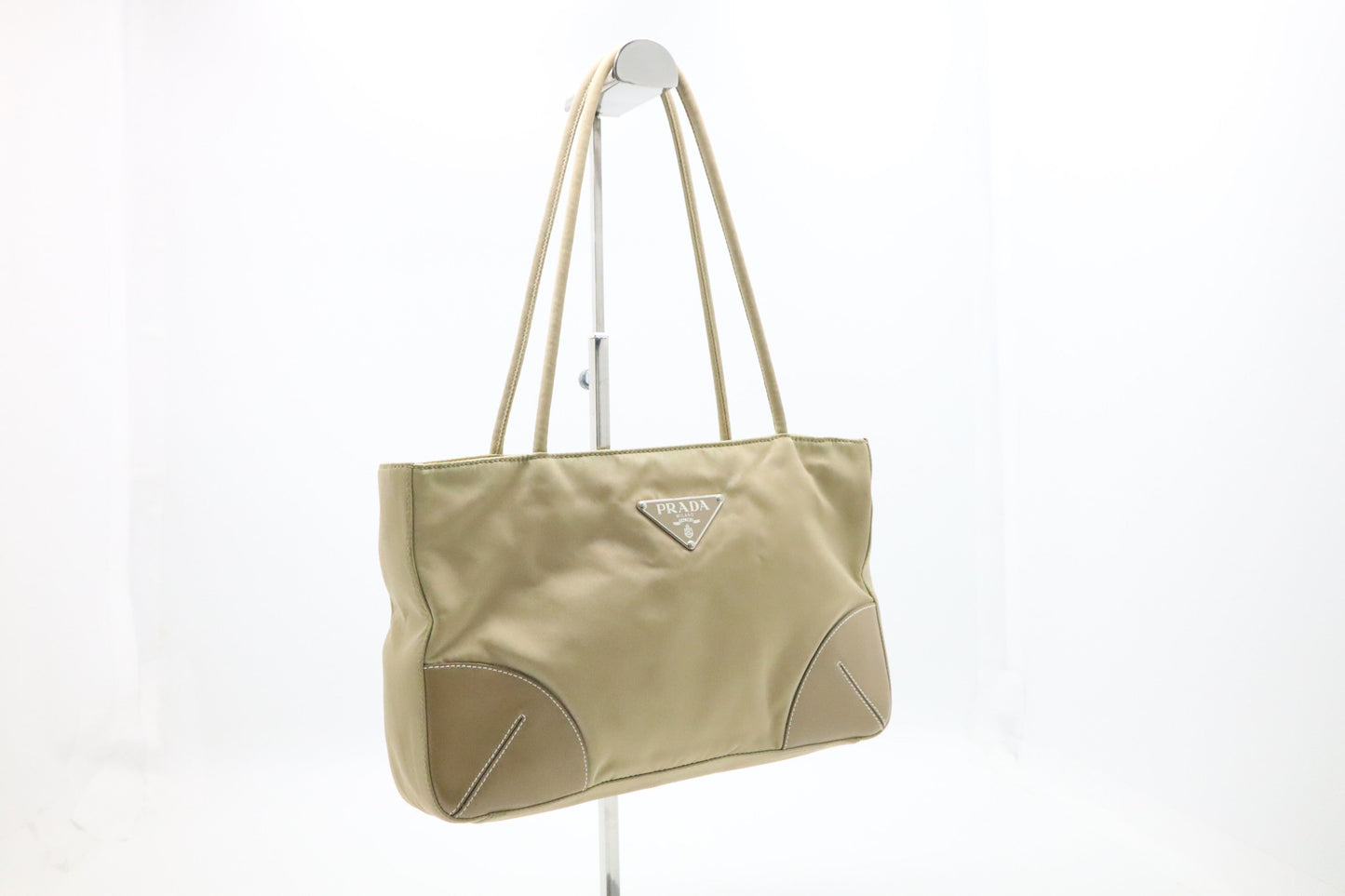 Prada Handbag In Nylon Gold Travel Bag
