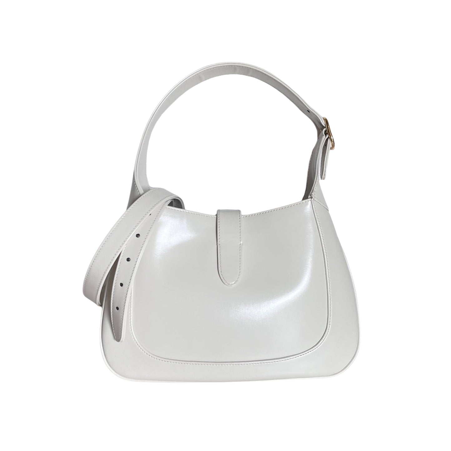 Gucci Jackie Adjustable Strap Size Leather White Small Handbag Small 1