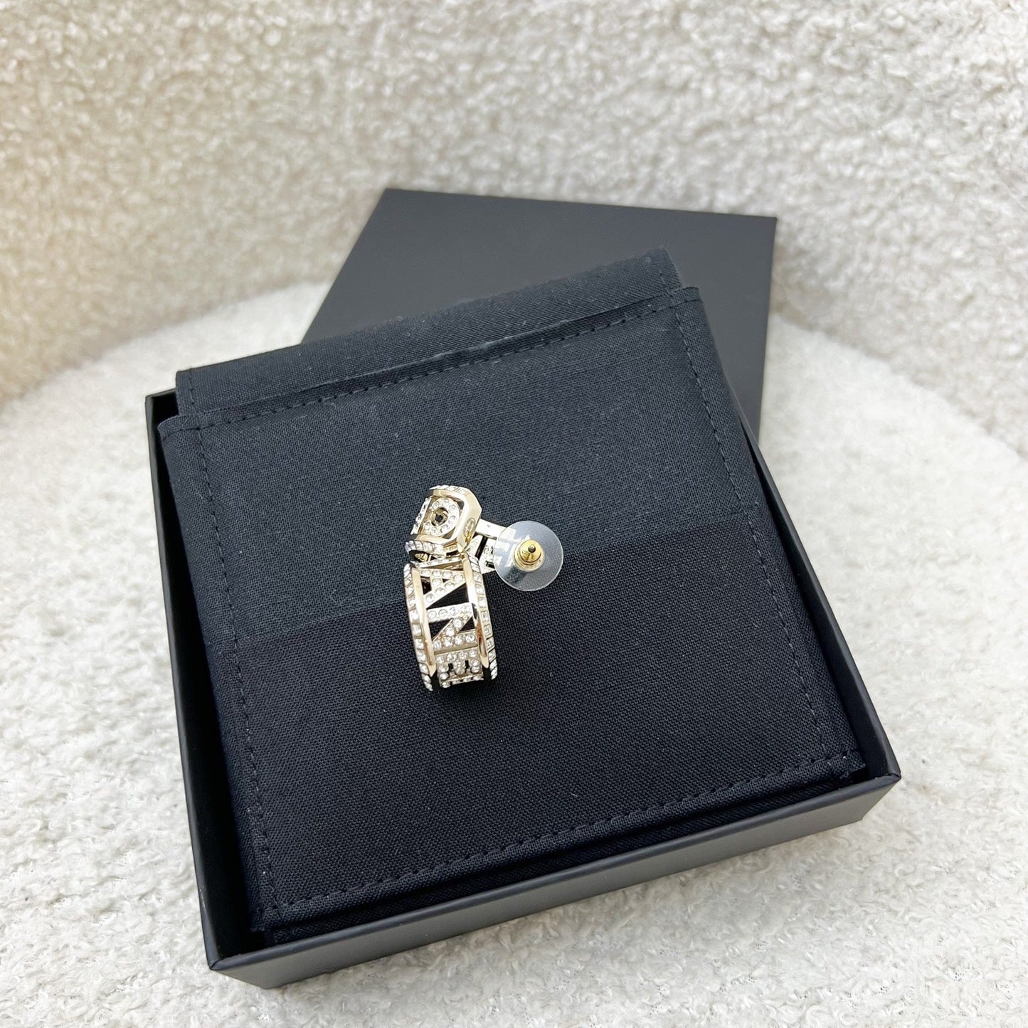 Chanel Hoop Earrings with Diamantes and LGHW (Model: ) Jewelry