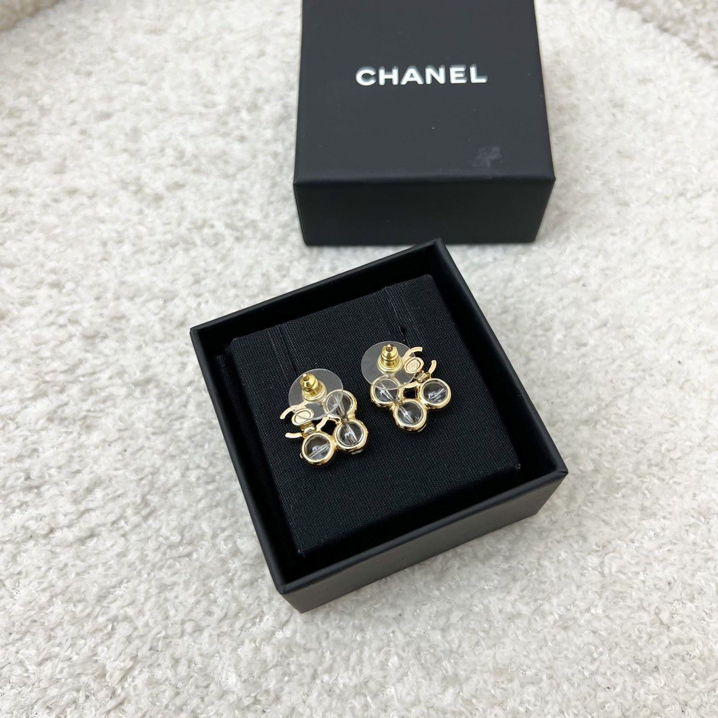 Chanel Resin Bubbles Earrings in LGHW (Model: ) Jewelry