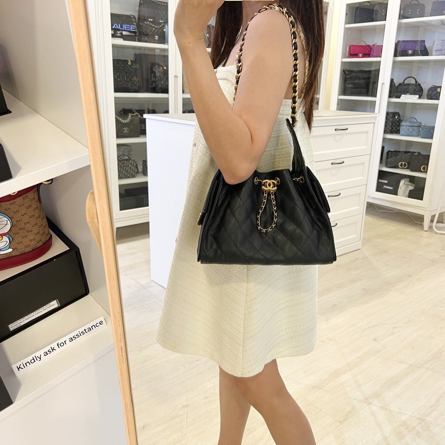 25 Small Hobo Bag in Black Caviar and AGHW (Model: ) Daily