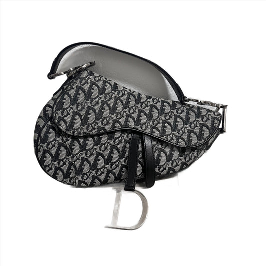 Dior Saddle Oblique Handbag Black Travel Bag