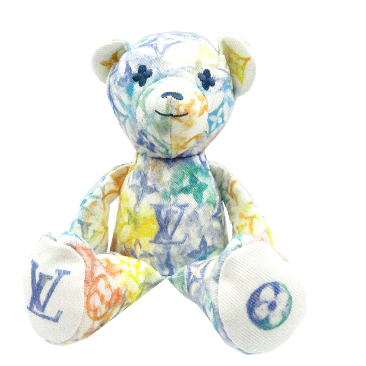 Louis Vuitton Plush Doll Dudu Louis Cotton Blue Handbag
