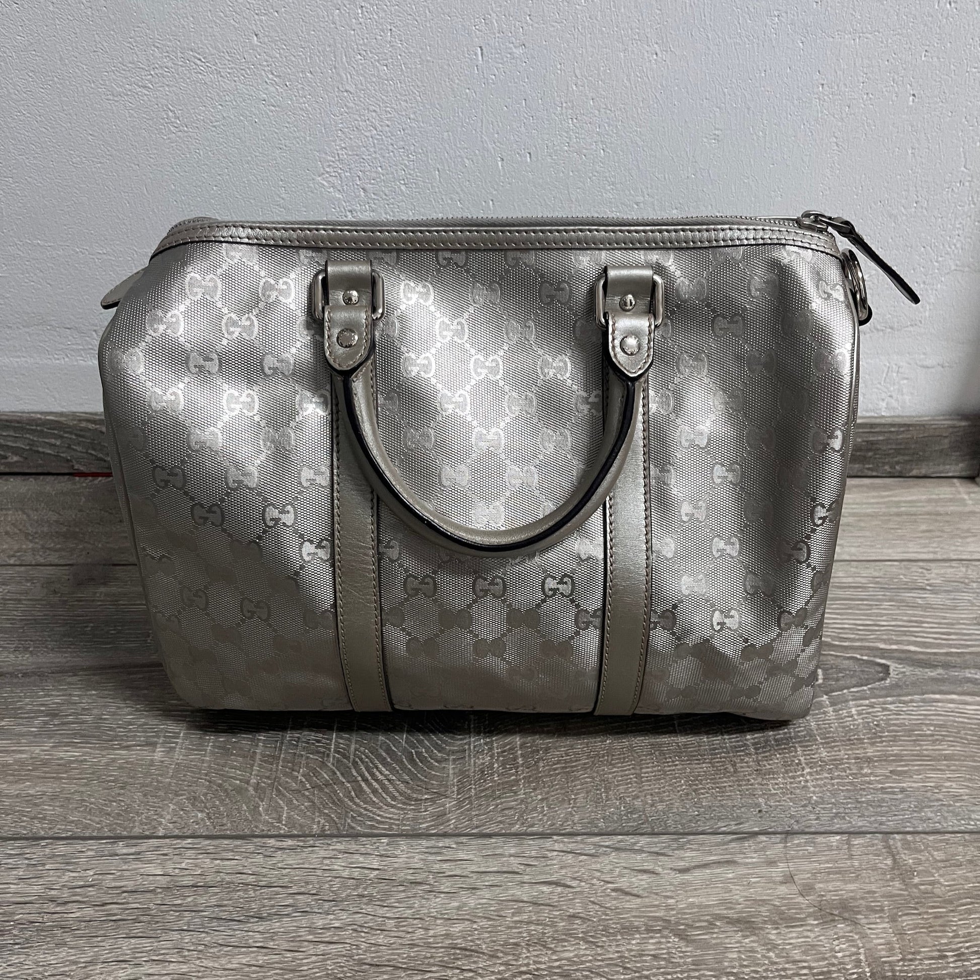 Gucci Joy Boston Silver Handbag