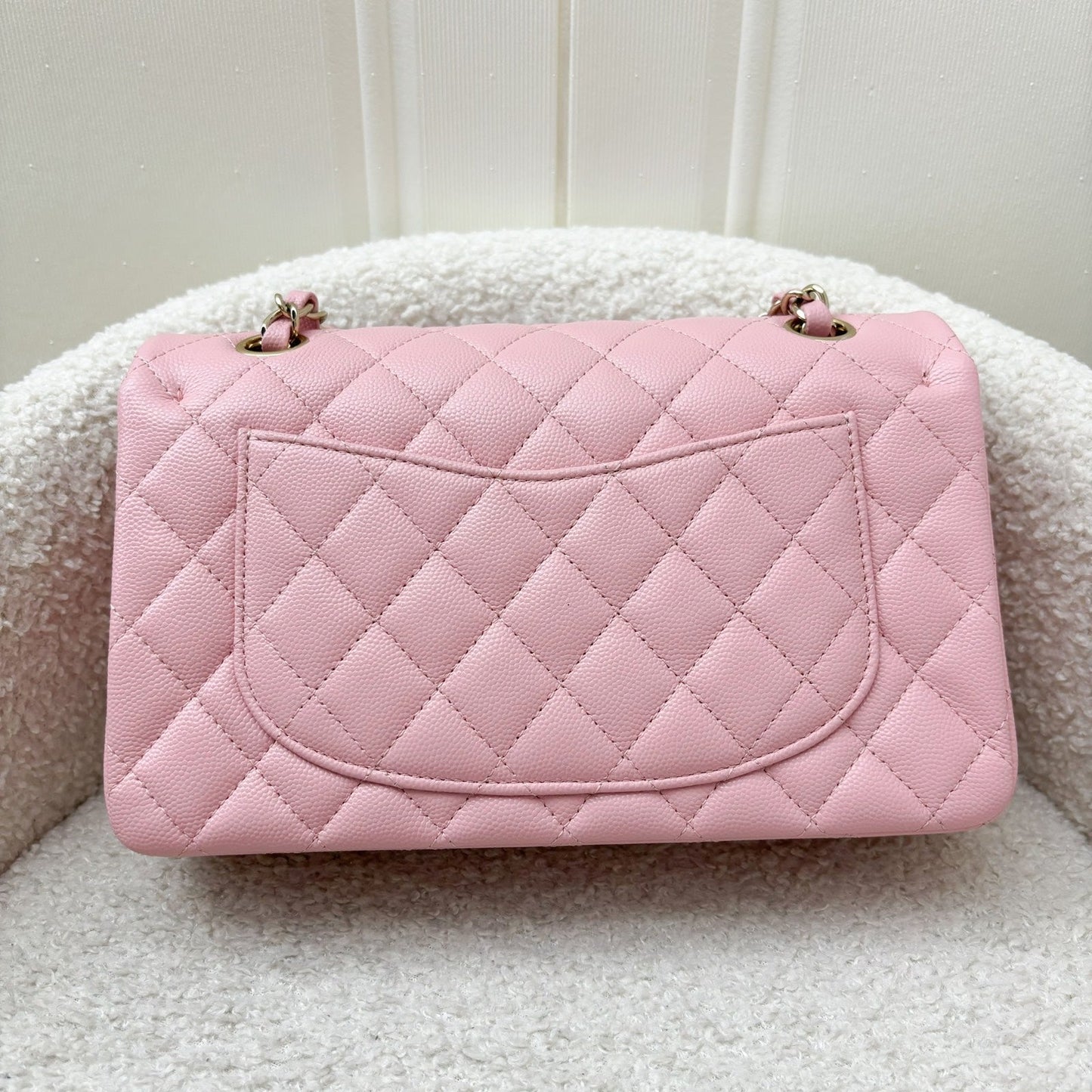 Chanel Small Classic Flap CF in Sakura Pink Caviar LGHW Accessory