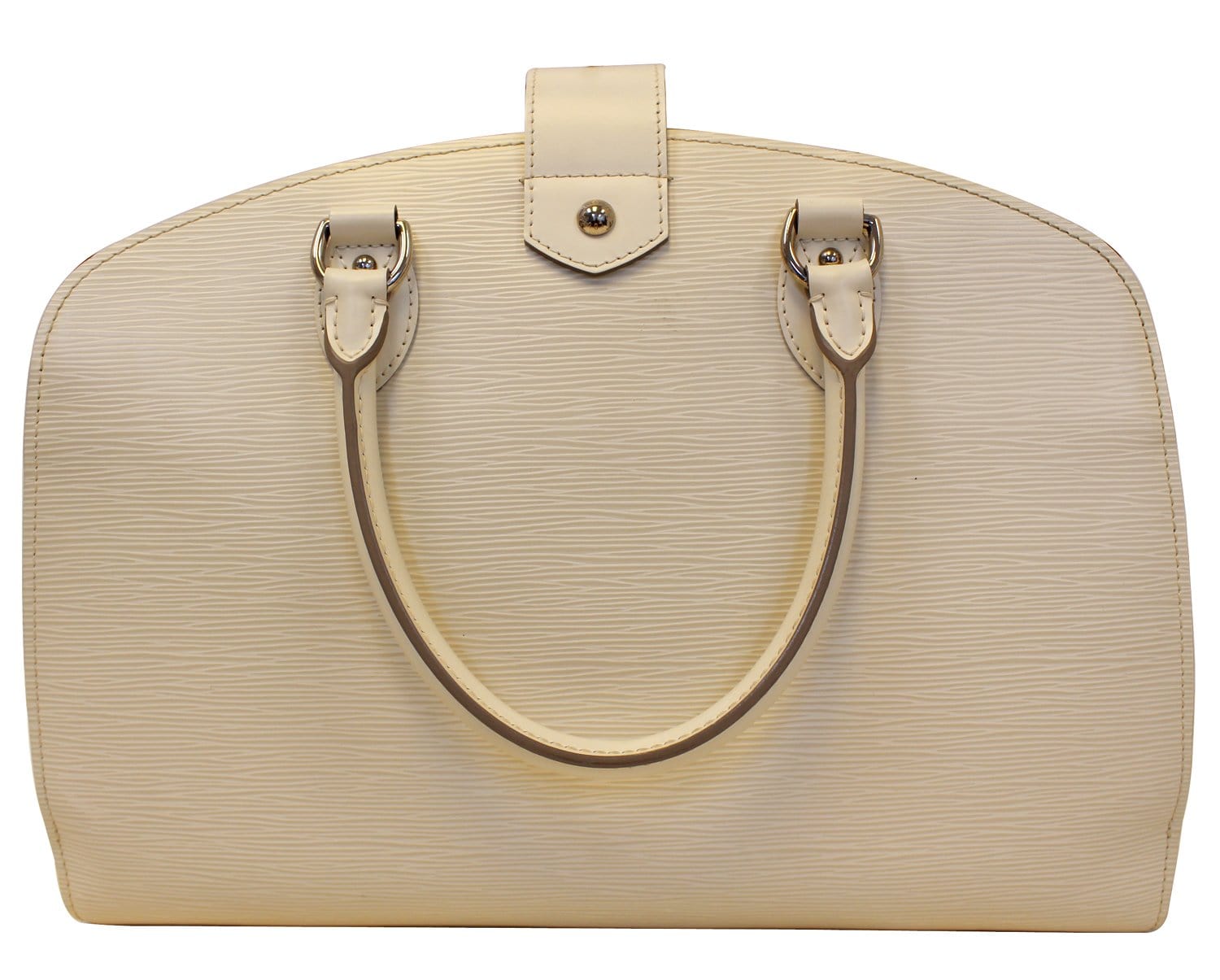 Louis Epi Pont Neuf Gm Satchel Bag Leather White Tote Bag