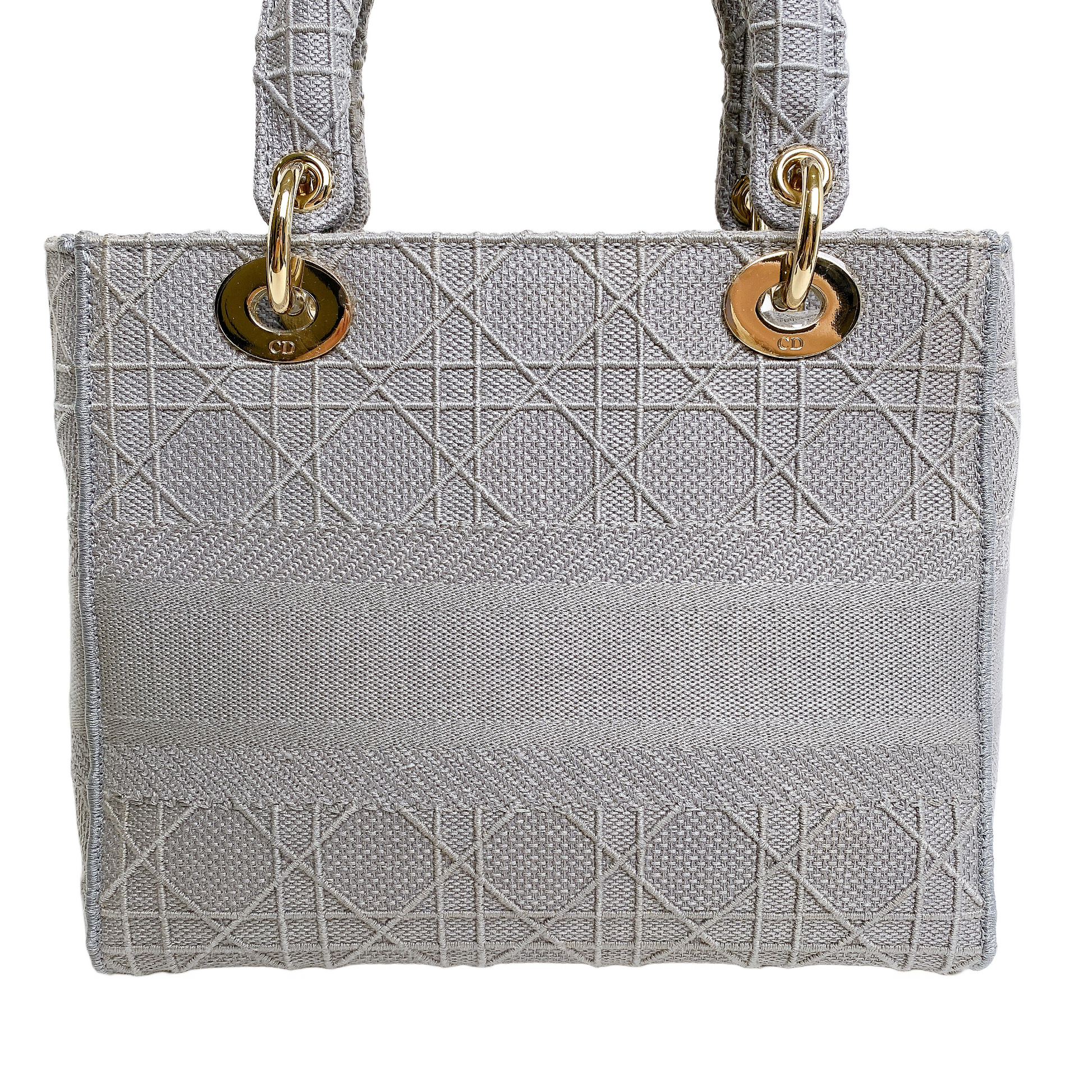 Dior Lady In Grey Handbag Gray Medium Travel Bag