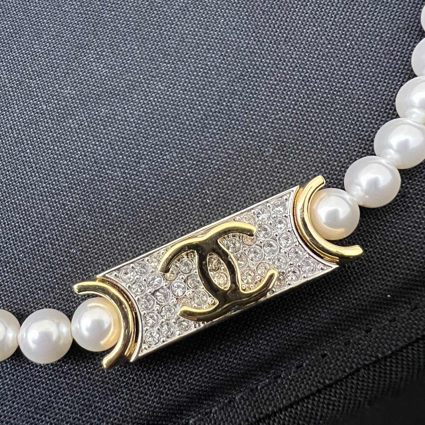 Chanel Choker with Pearls and Crystals in GHW