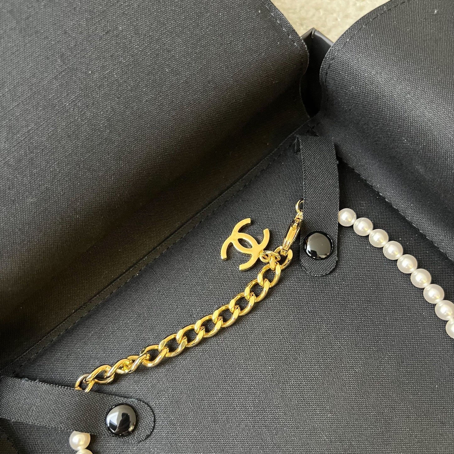Chanel Choker with Pearls and Crystals in GHW