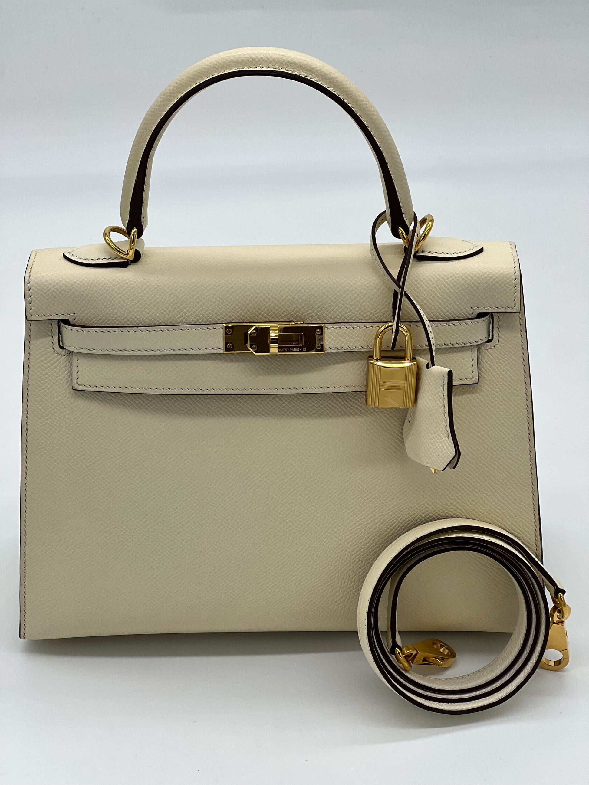 Gucci Hermes Kelly Sellier Nata Epsom Hardware Handbag Gold Travel Bag