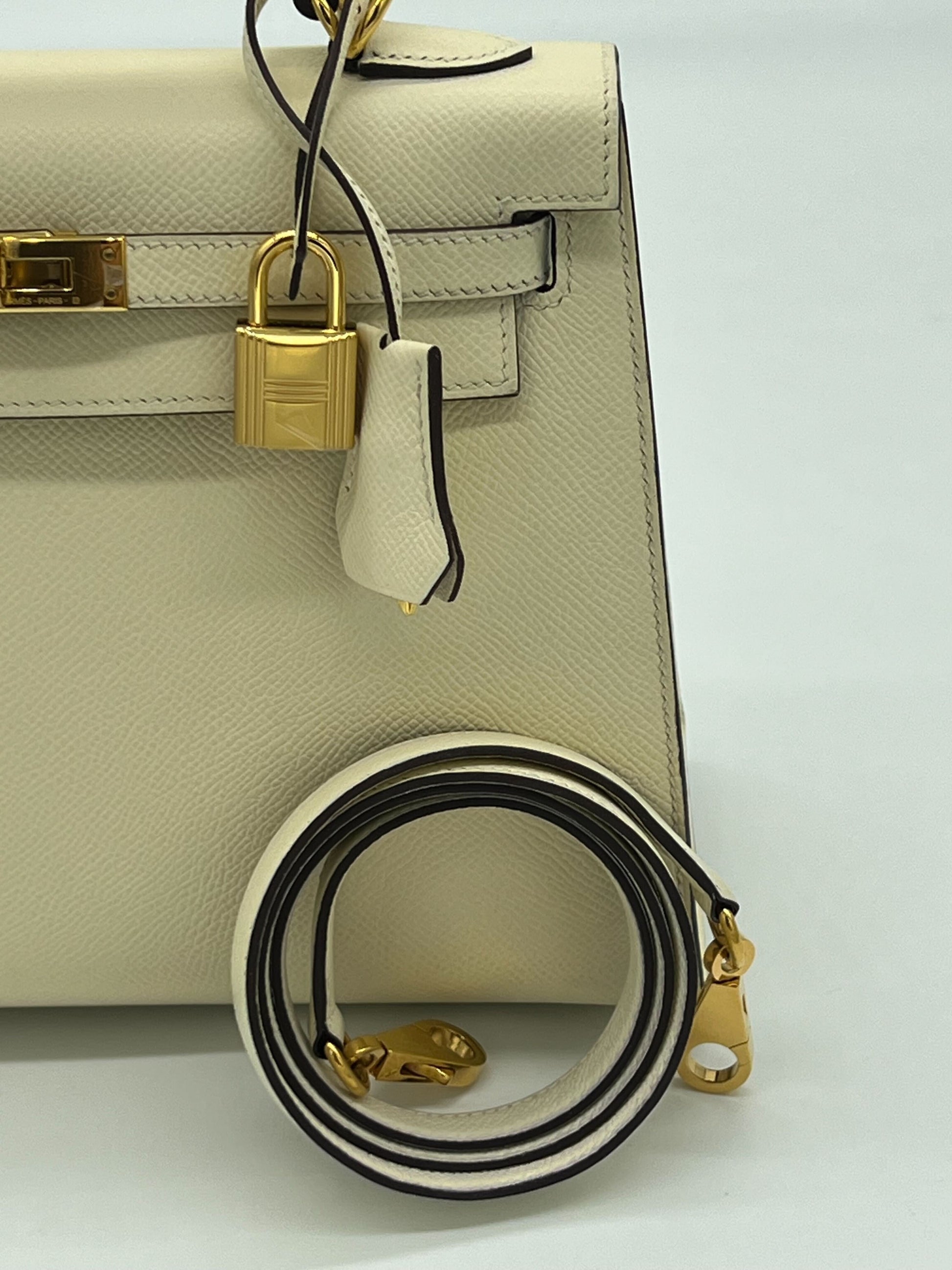 Gucci Hermes Kelly Sellier Nata Epsom Hardware Handbag Gold Travel Bag