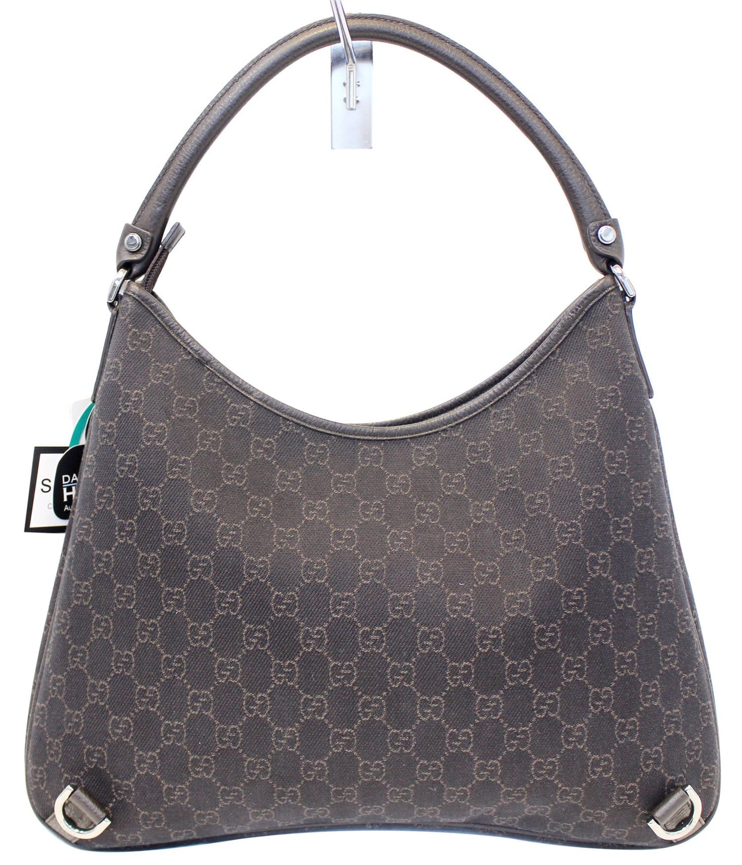 Gucci Abbey Ring Hobo Bag Monogram Black Jewelry