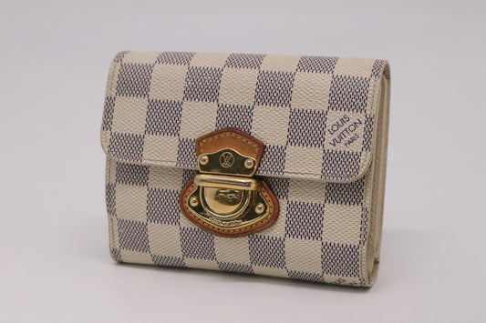Louis Vuitton Portefeuille Koala Azur Canvas Damier Handbag