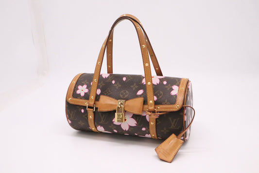 Louis Vuitton x Takashi Murakami Papillon Cherry Monogram Canvas Handbag