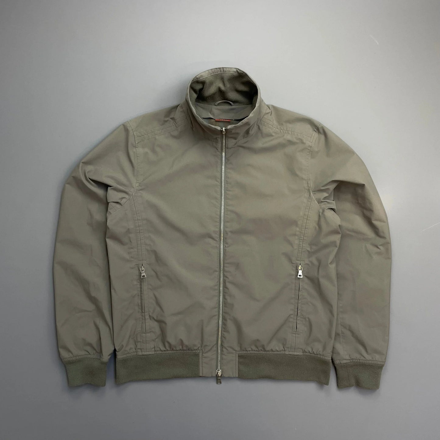 Prada Handbag Sport Grey Goretex Windbreaker Harrington Jacket Gray