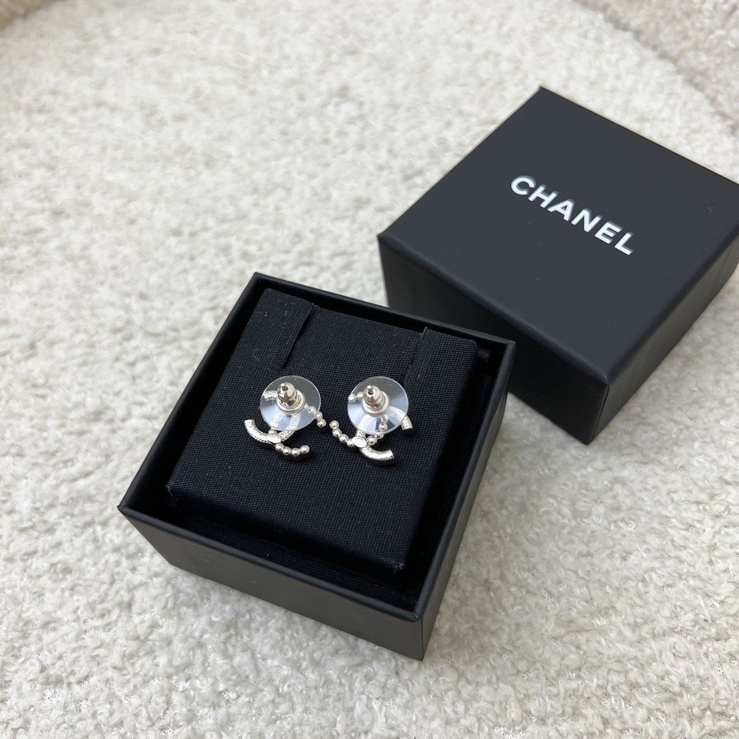 Chanel CC Earrings with Pearls and Diamantes in SHW (Model: ) Jewelry