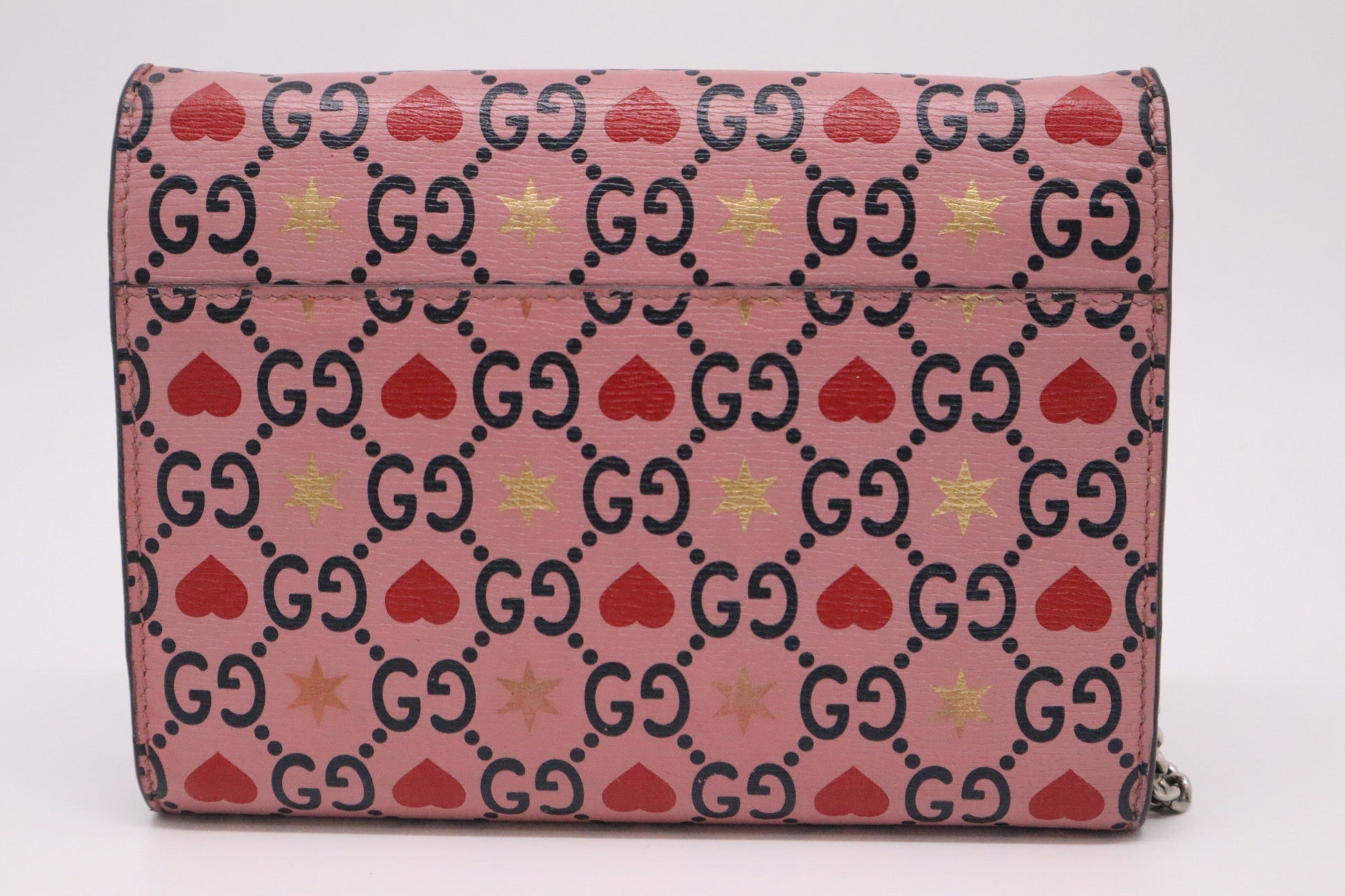 Gucci Valentine's Day Exclusive Dionysus Hearts Leather Pink Mini Shoulder Bag