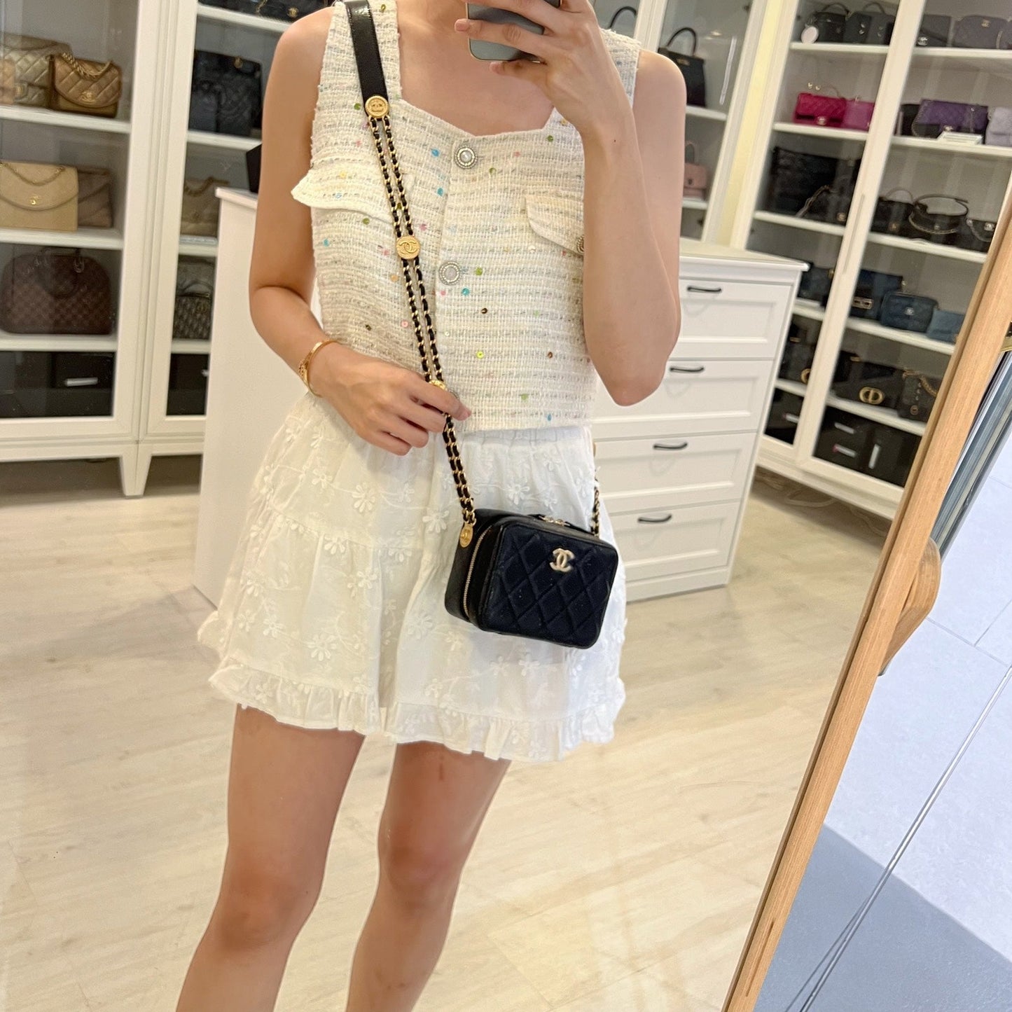 Chanel Twist Your Buttons Mini Camera Bag in Black Caviar and AGHW (Model: )