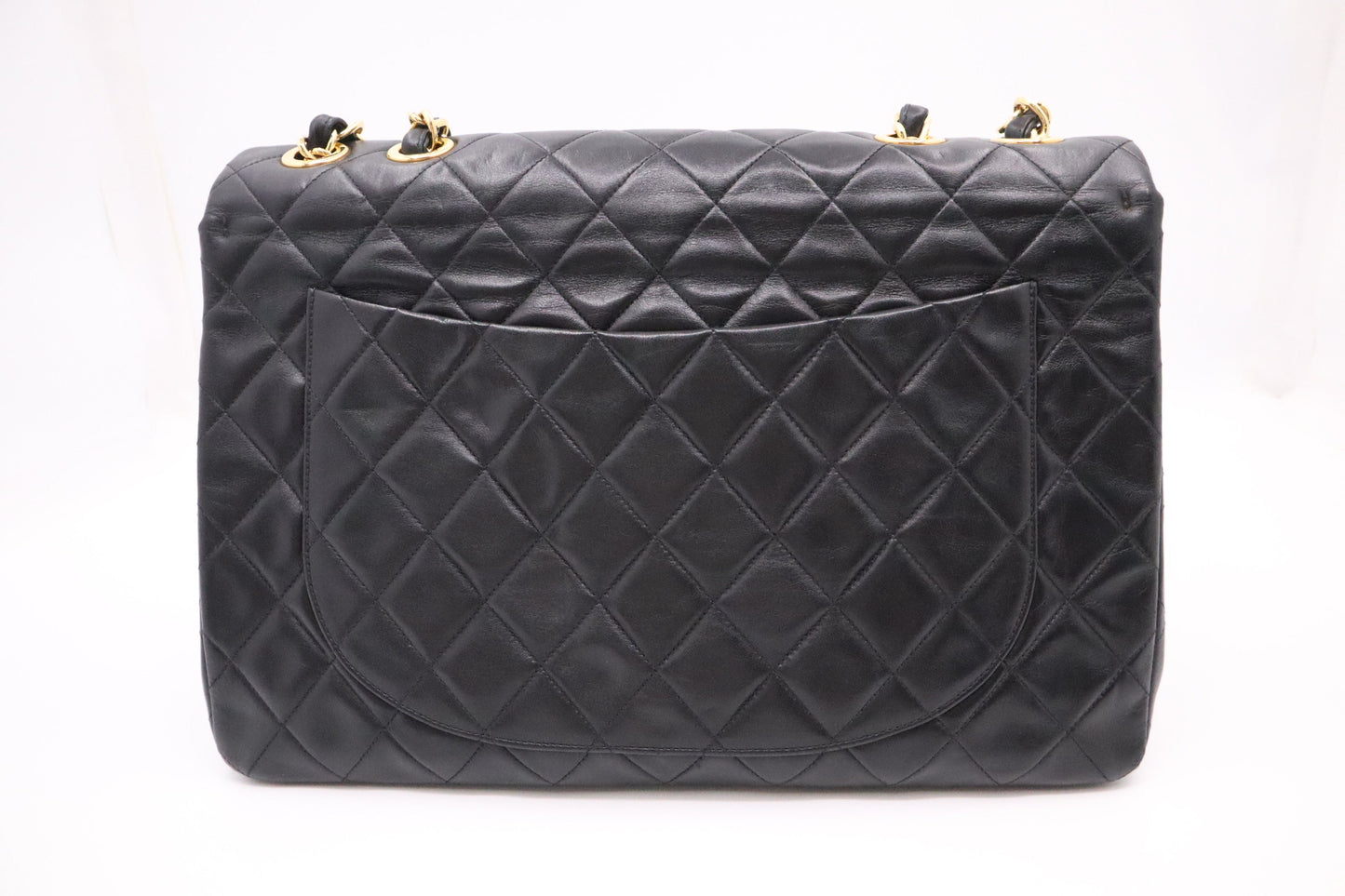 Chanel Maxi Flap MattelassÃ© Black Leather Handbag