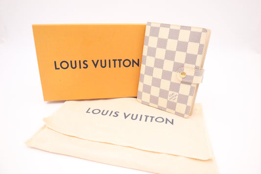 Louis Vuitton Agenda PM Azur Damier Canvas Handbag Damier Azur