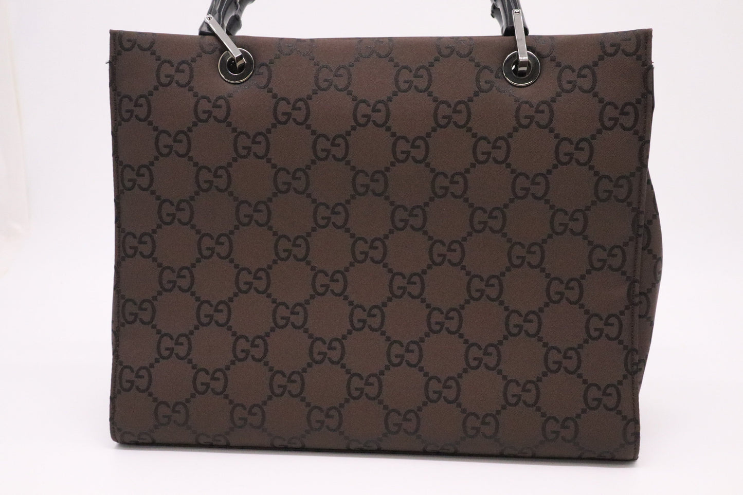 Gucci Bamboo GG Canvas Brown Tote Bag