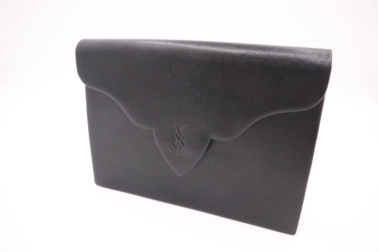YSL Saint Laurent Clutch In Leather Black Clutch Bag Black Leather 4