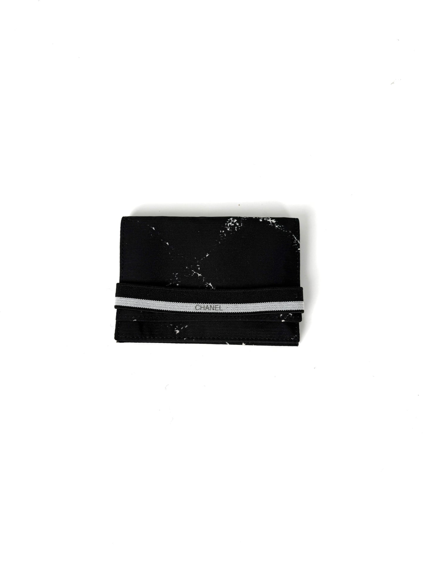 Chanel Nylon Black White Small Card Case Wallet