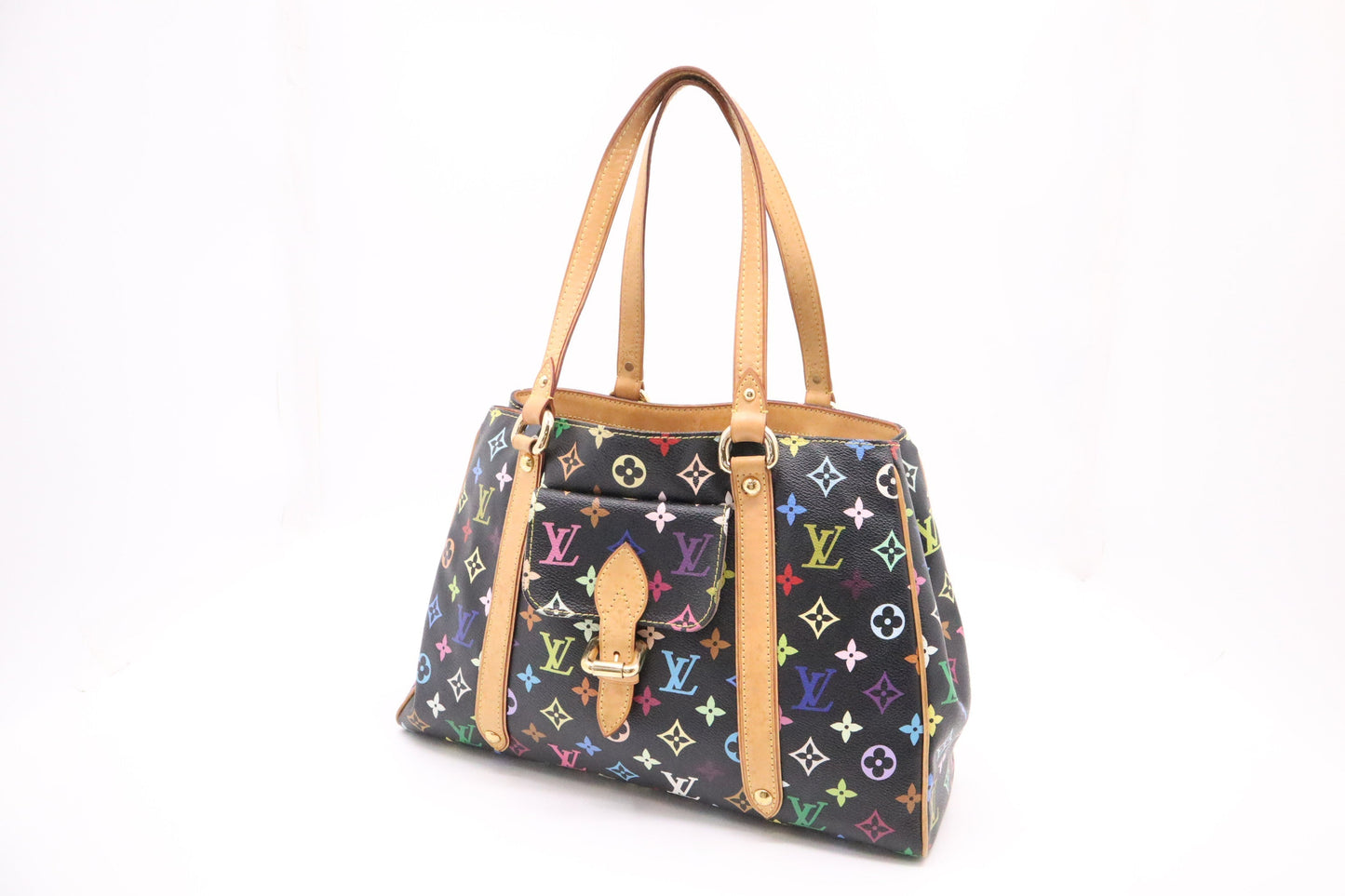 Louis Vuitton Aurelia MM Monogram Canvas Black Multicolor Handbag