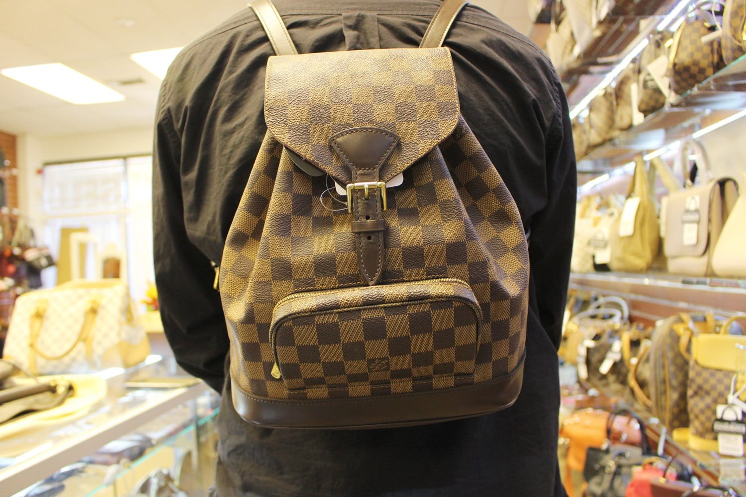 Louis Backpack Damier Ebene Montsouris Mm Special