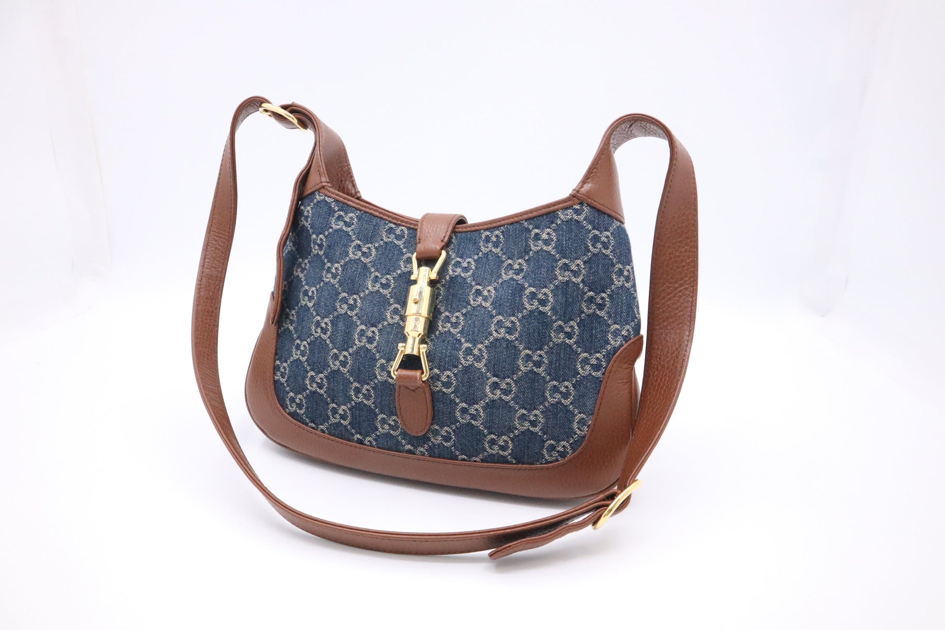 Gucci Jackie In Shoulder Bag Canvas Denim