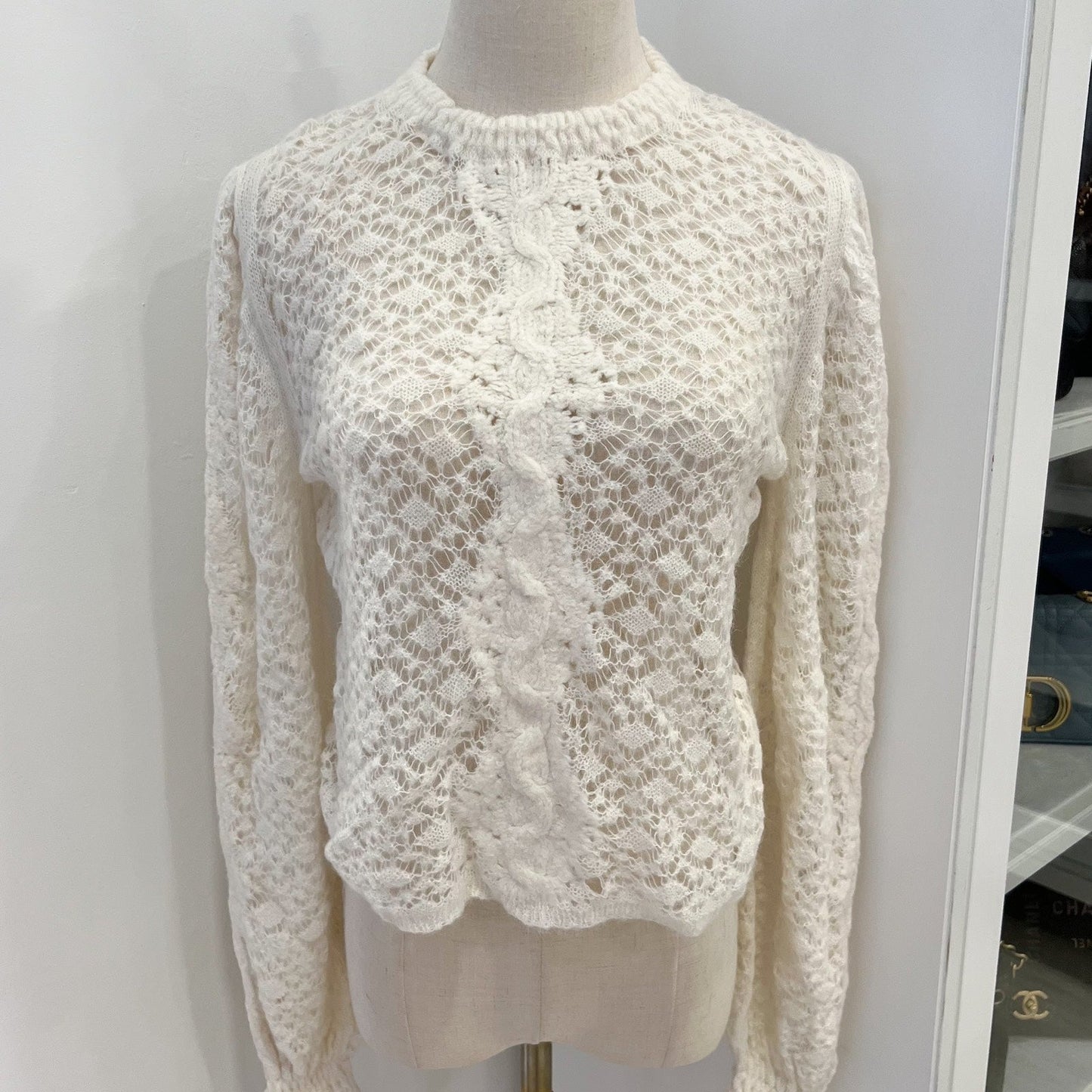 Chanel Runway Pullover in White Alpaca and Polyamide (Model: ) Accessory