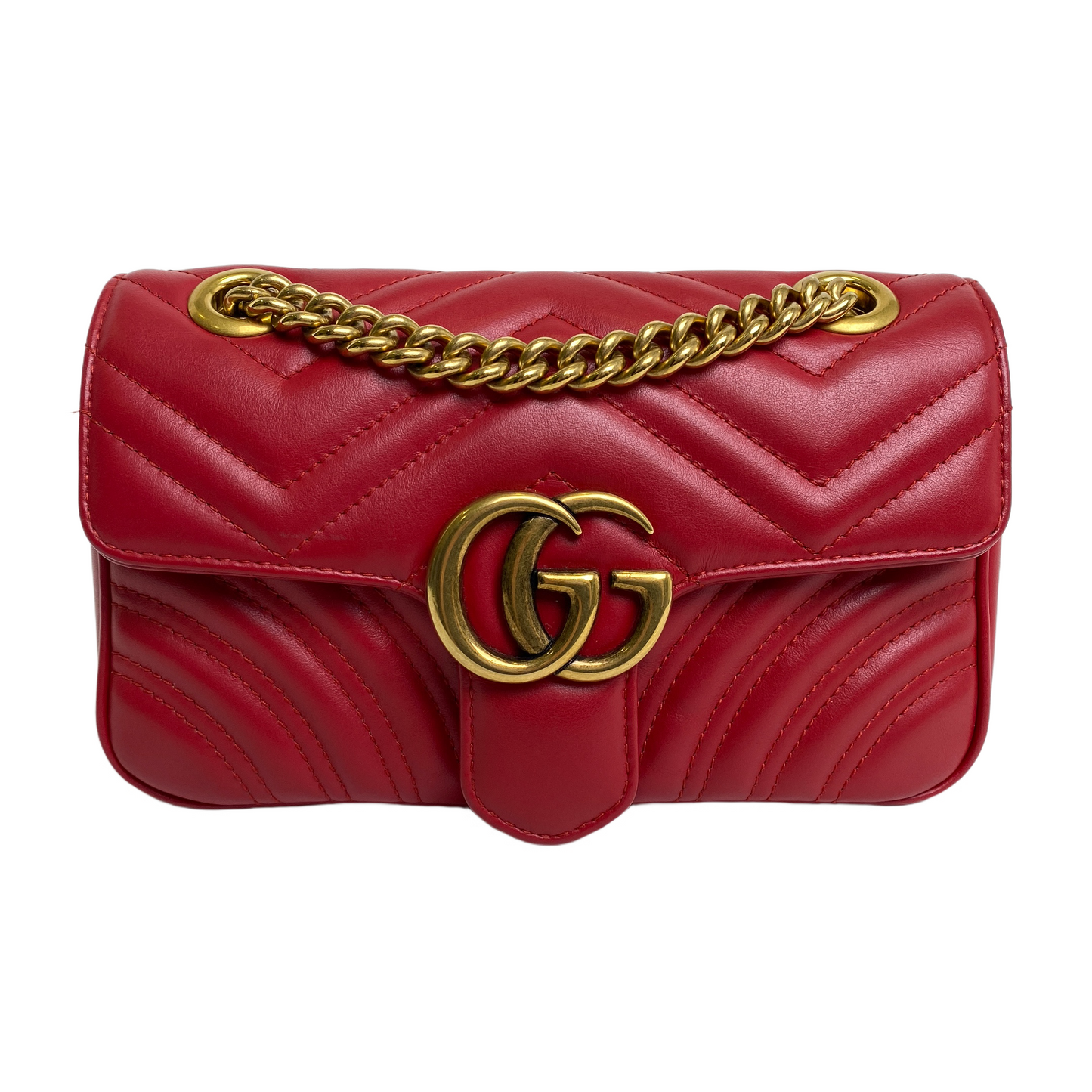 Gucci Marmont Handbag Red Mini Travel Bag Mini Red