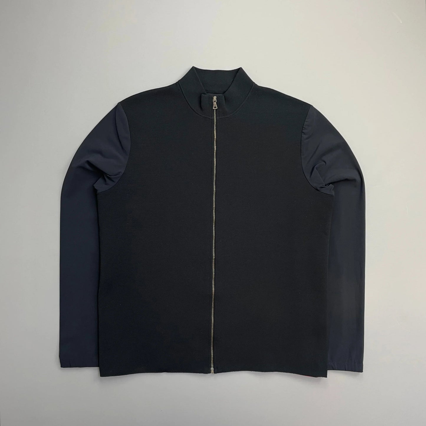 Prada Handbag Sport Lightweight -Through Panelled Jacket Nylon Navy Zip