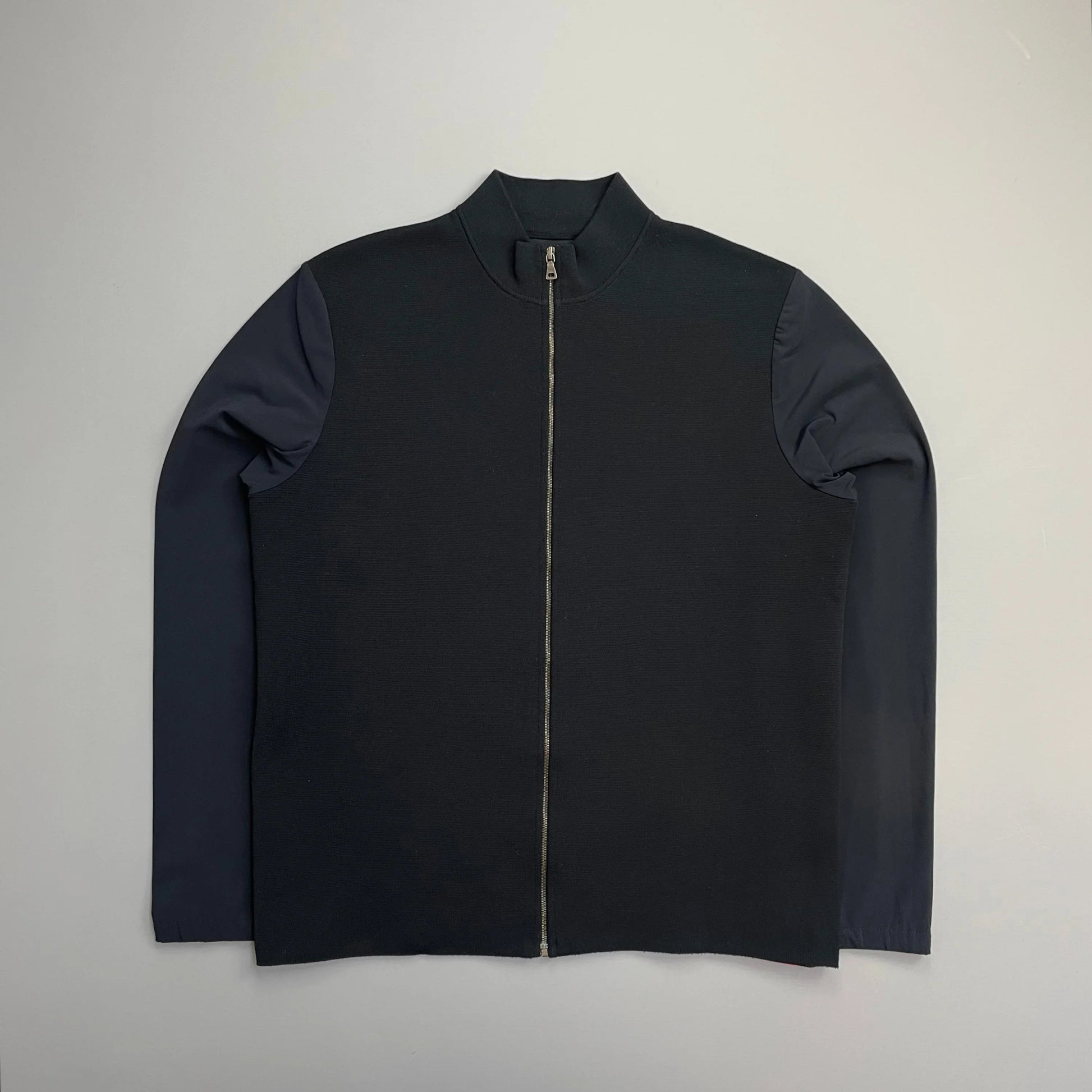 Prada Handbag Sport Lightweight -Through Panelled Jacket Nylon Navy Zip