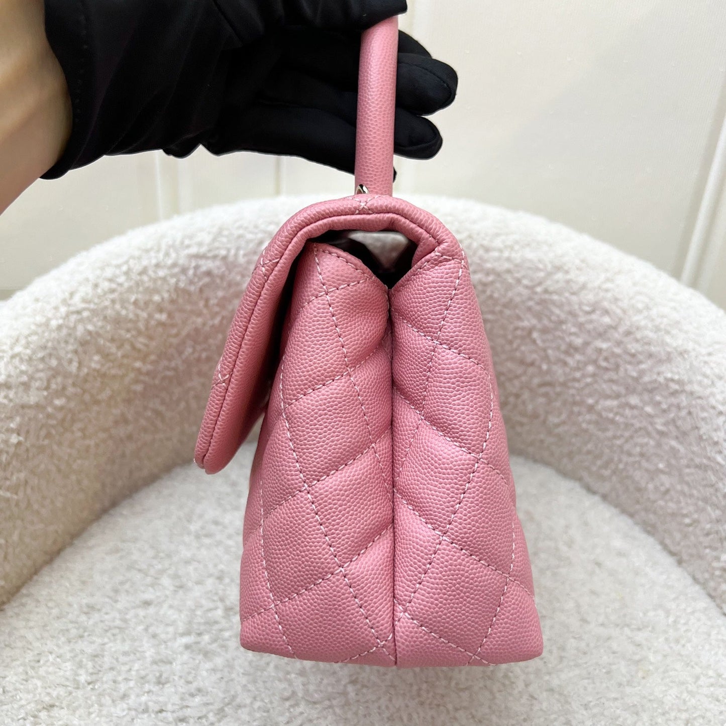 Chanel Small Coco Handle Flap in Pink Caviar and LGHW (Model: ) Accessory