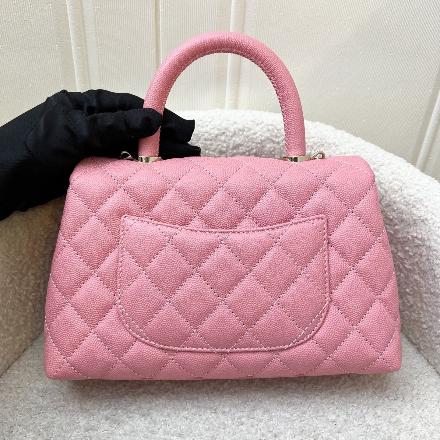 Chanel Small Coco Handle Flap in Pink Caviar and LGHW (Model: ) Accessory