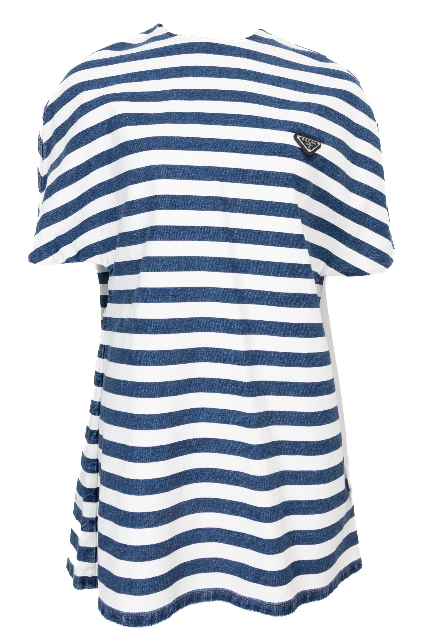 Prada Bag Striped Dress Denim Blue Mini Mini Bag