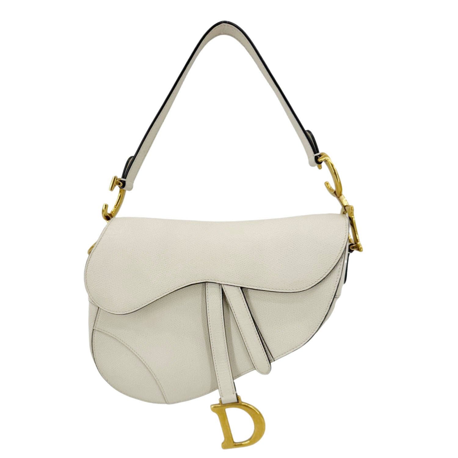 Dior Saddle Satchel Bag Off Leather White Travel Bag