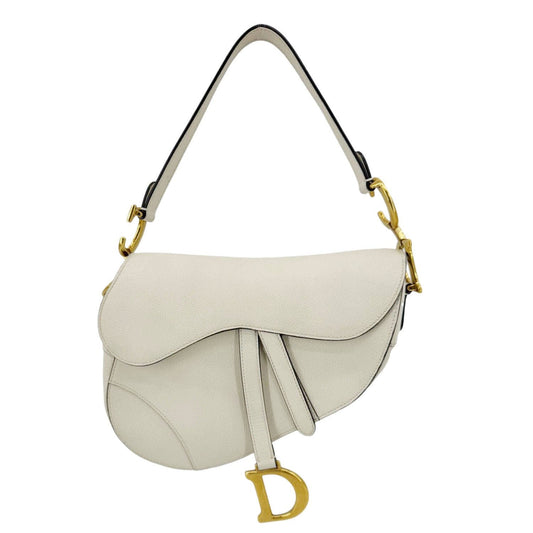 Dior Saddle Satchel Bag Off Leather White Travel Bag