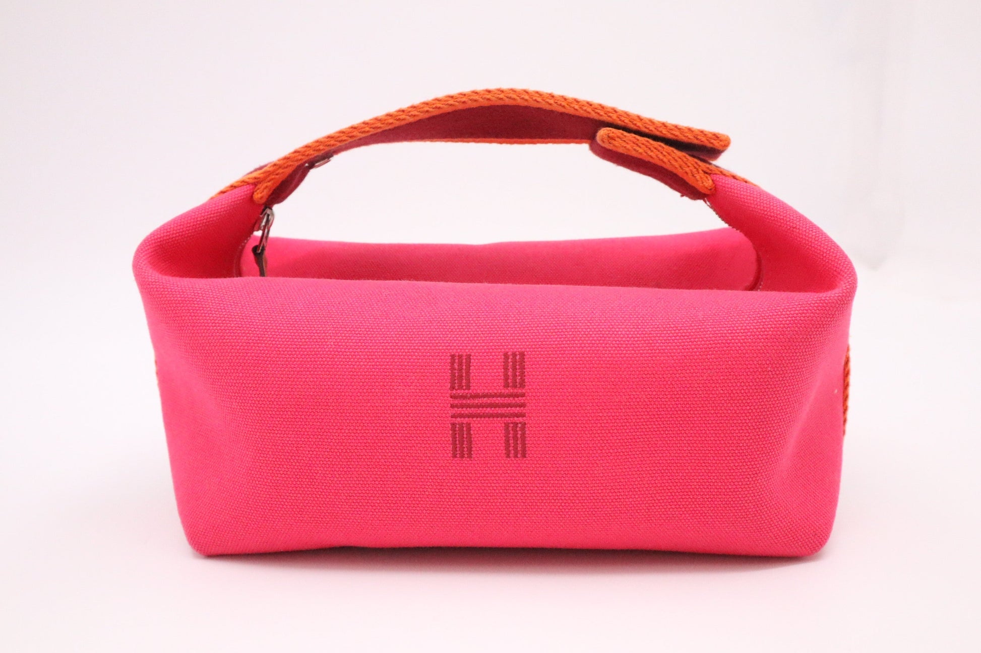 Hermes Bride A Brac Pm In Handbag Canvas Pink Travel Bag
