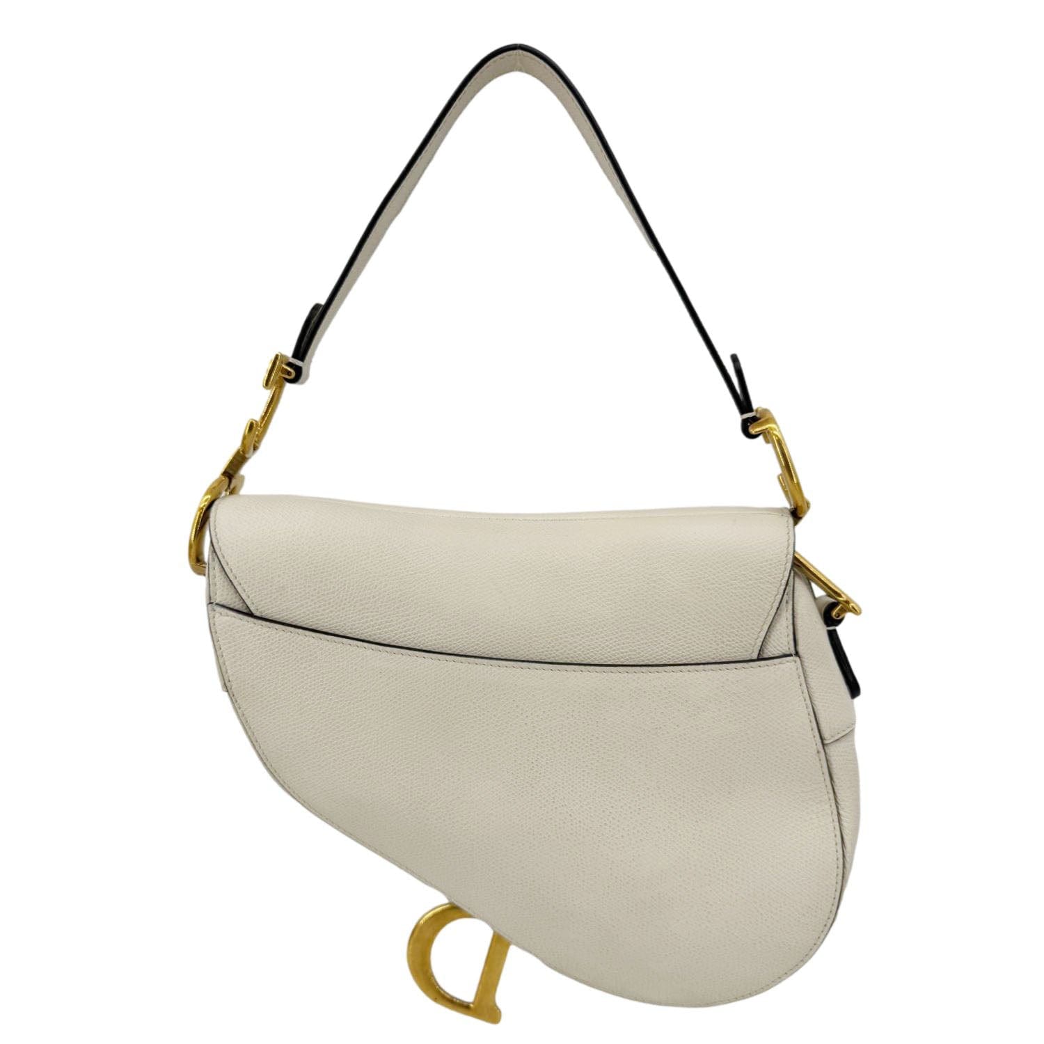 Dior Saddle Satchel Bag Off Leather White Travel Bag