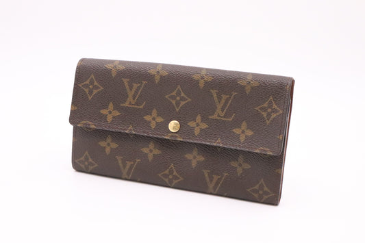 Louis Vuitton Sarah Monogram Canvas Wallet Case Monogram Canvas