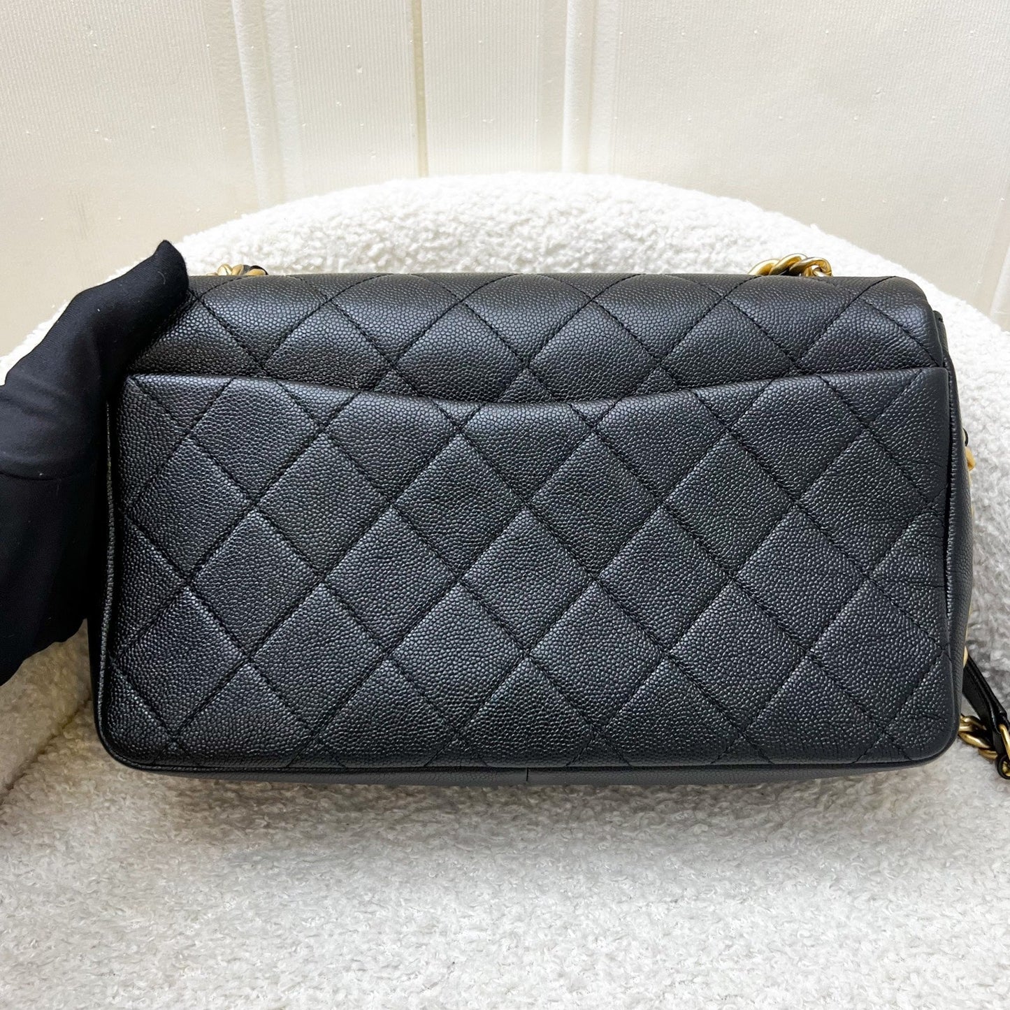 Chanel Full Flap Bag in Black Caviar and AGHW (Model: )